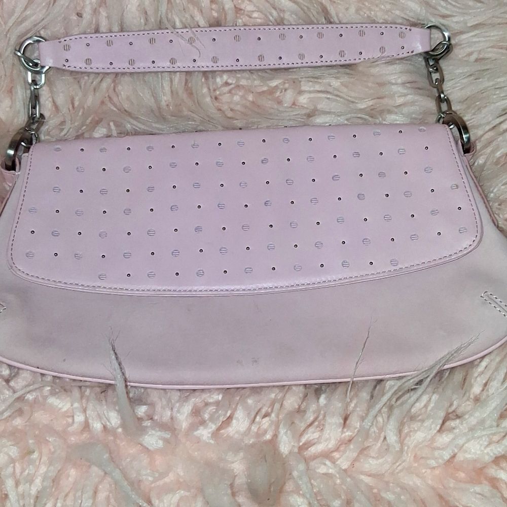 Ann Taylor Pink Studded Small Women's Leather Bag